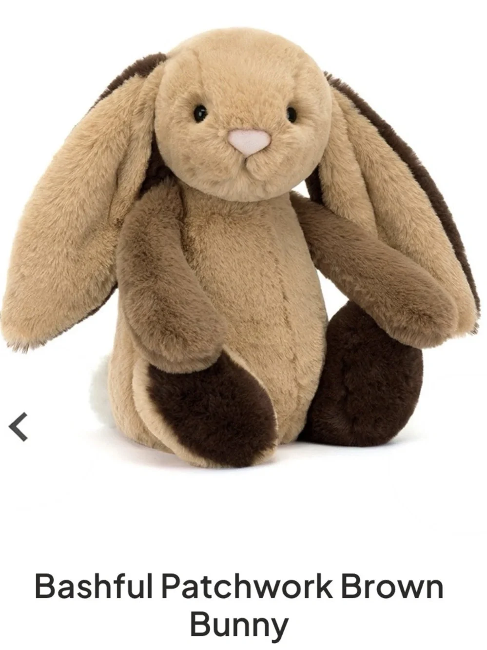 Bashful Patchwork Brown Bunny - Picture 2 of 10